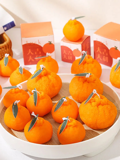 Internet Celebrity Ugly Orange Aromatherapy Candle – Soy Wax Creative Gift, Shooting Props & Scene Decoration Ornament