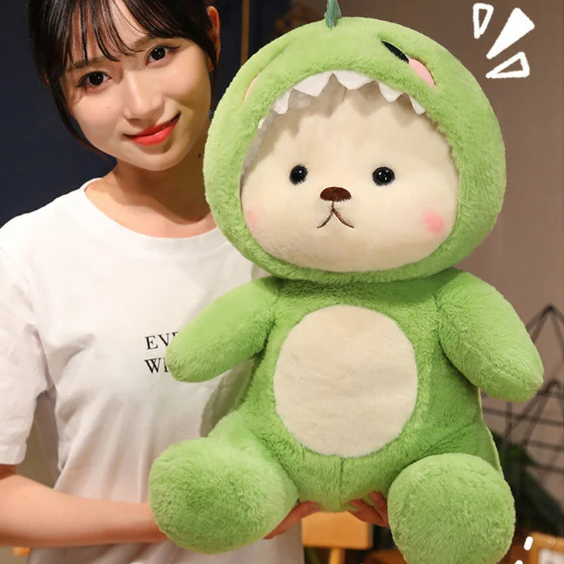 30cm Cute Bear-to-Disney Stitch Plush Toy – Soft Stuffed Cartoon Animal Doll, Perfect Birthday & Christmas Gift