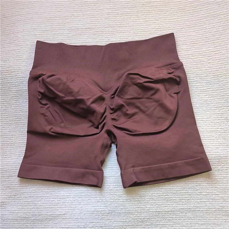 Women’s Gym Impact Running Shorts — Seamless Scrunch Butt Biker & Yoga Athletic Leggings