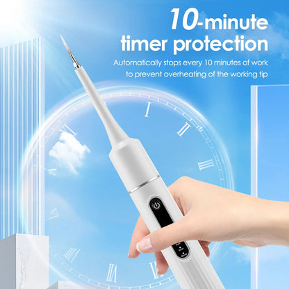 Electric Sonic Tooth Cleaner – Waterproof Dental Plaque & Tartar Remover Ultrasonic Toothbrush with 5 Replacement Brush Heads