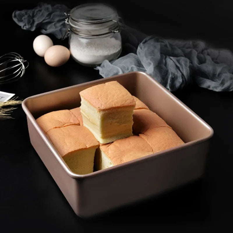 7/8/9 Inch Square Cake Mold – Sponge and Fluffy Cake Pan for Family Baking, Pastries, Cookies, and Chocolate Making
