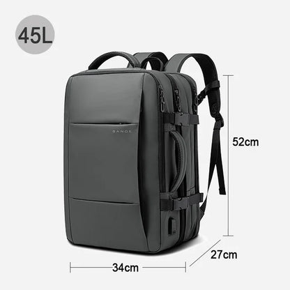 BANGE Expandable Men’s Waterproof Laptop Backpack – 17.3" Large Capacity Hiking & Travel Bag