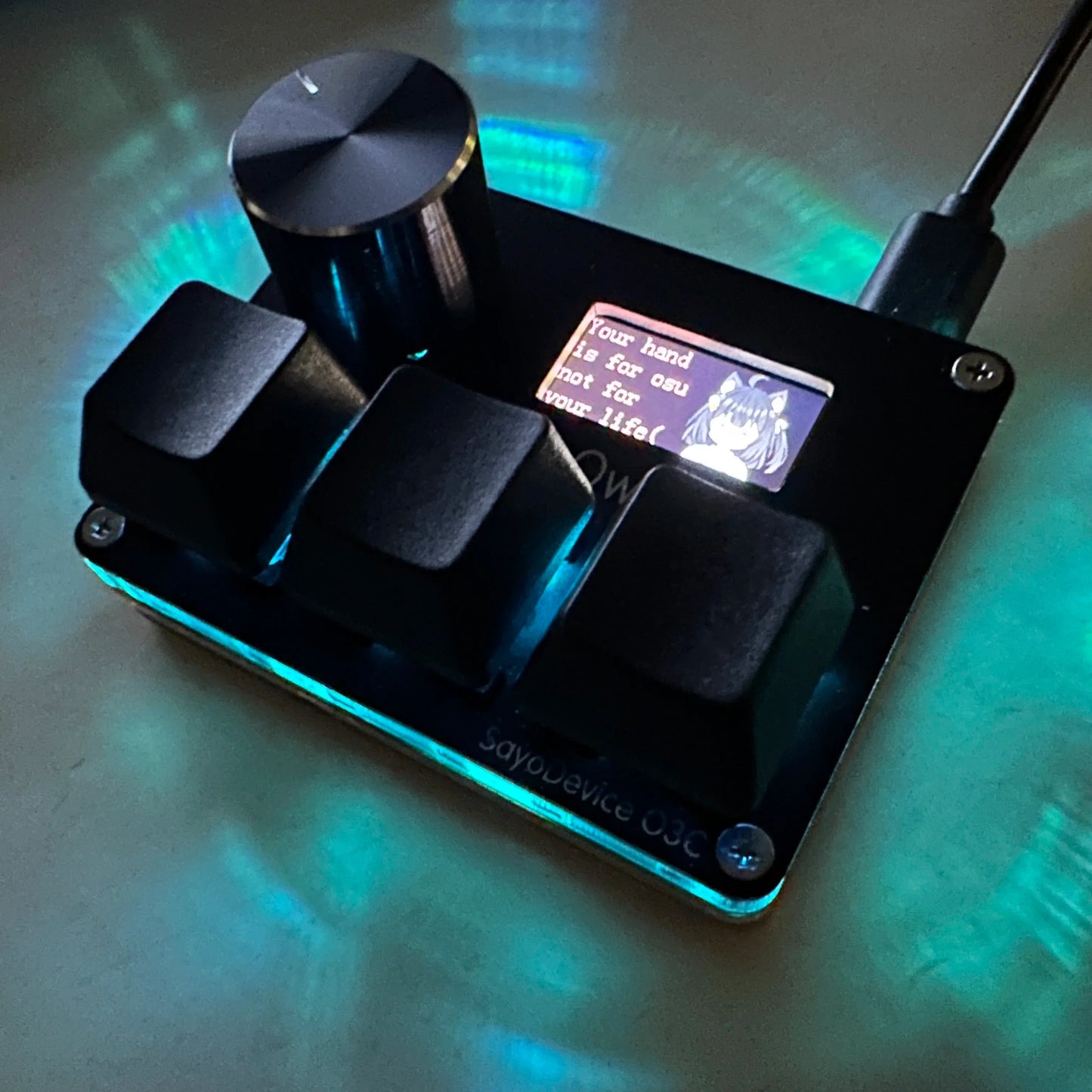 SayoDevice Rapid Trigger RGB Magnetic Switch Keyboard with Volume Knob – Gaming Macropad for O3C, DJMAX, SDVX & Productivity Shortcuts