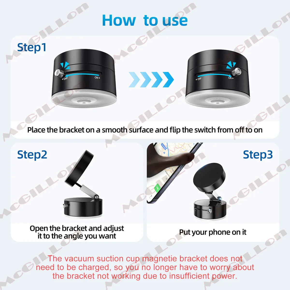 Vacuum Magnetic Folding Swivel Stand – Double-Sided Suction Cup Universal Mobile Phone Holder