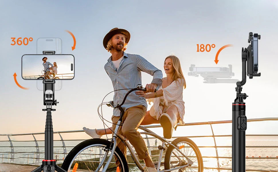 130cm Selfie Stick Tripod – Portable Retractable Smartphone Tripod Stand with Wireless Remote Control