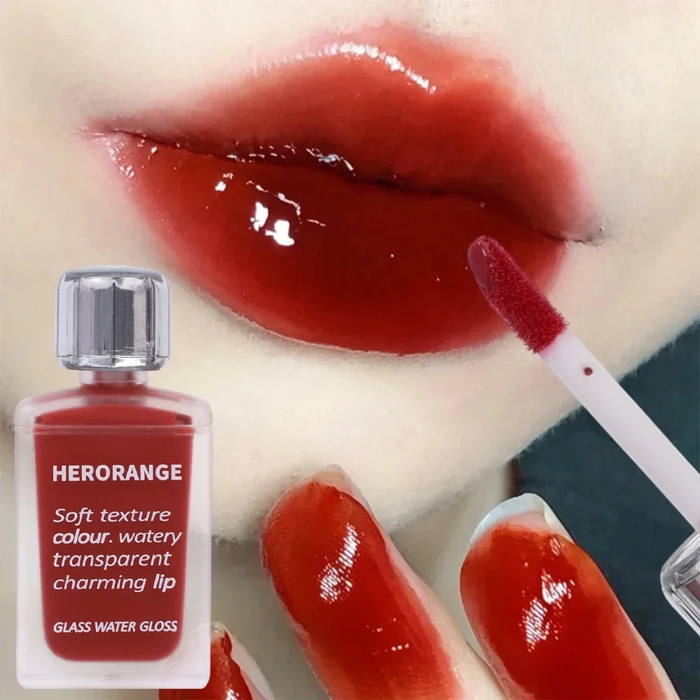 6-Color Water Mirror Gloss Lip Glaze – Long-Lasting, Hydrating, Moisturizing Liquid Lipstick