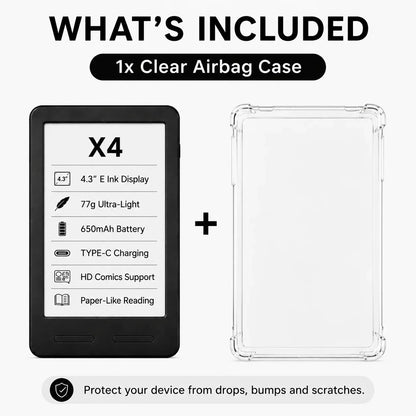 XTEINK X4Pro E-Reader - 3.7-Inch Portable E-Ink Reader with 16GB Storage & High-Resolution Display