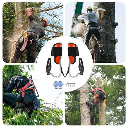 Heavy Duty Tree Climbing Gear Kit – Pole Gaffs, Shoes, and Harness for Outdoor Jungle Adventures