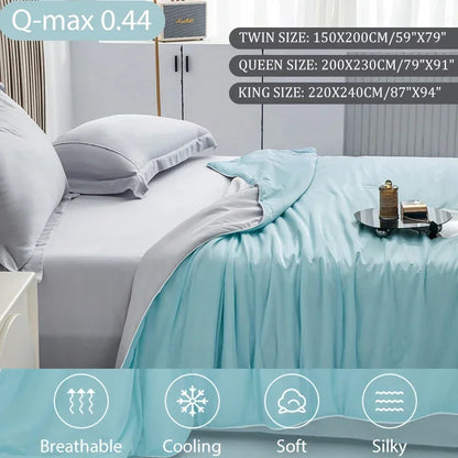High-Quality Cooling Blanket – Smooth Air-Conditioning Comforter, Lightweight Summer Quilt with Double-Sided Cooling Fabric