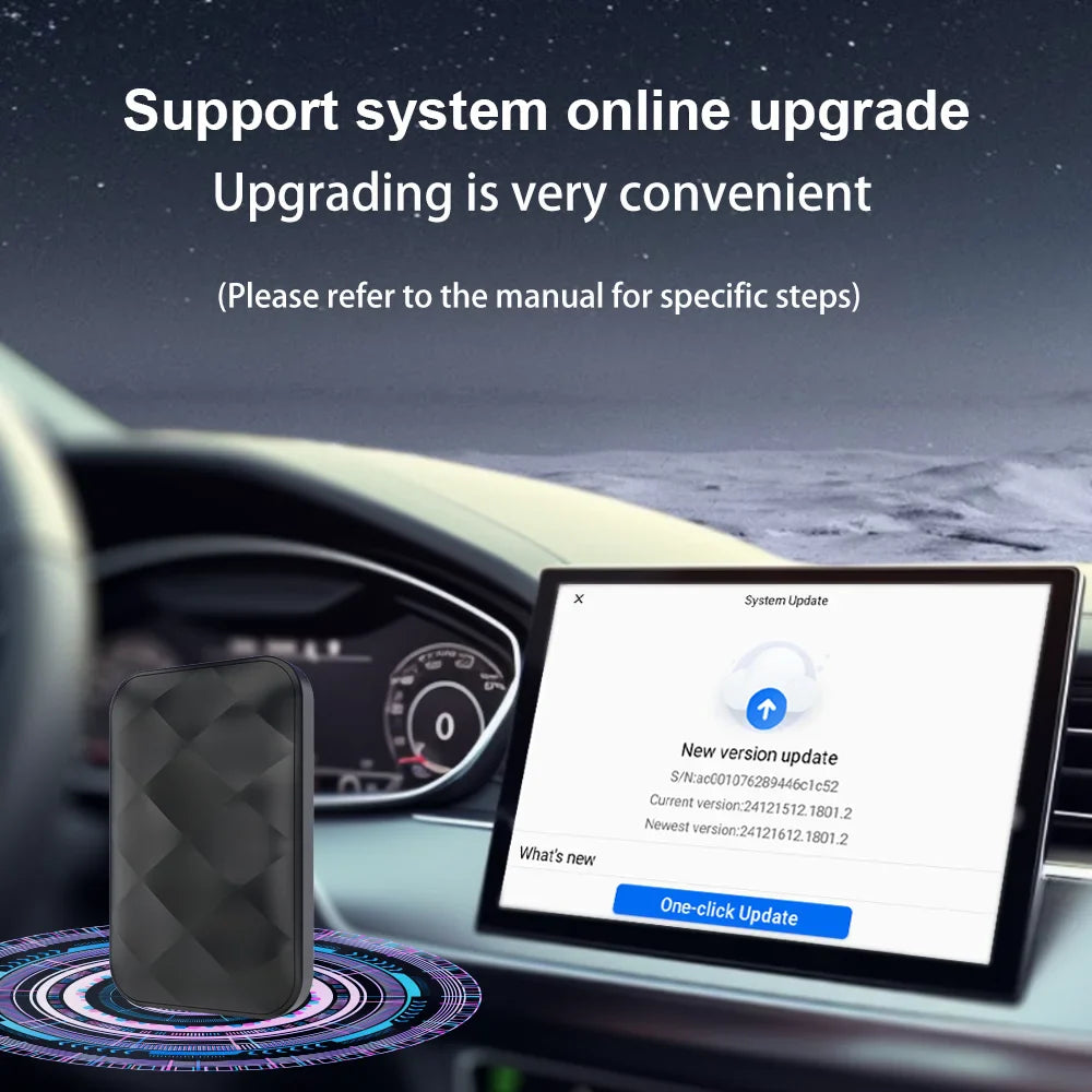 Acodo 2025 Android 14 3-in-1 CarPlay AI Box Wireless Adapter for Android Auto, YouTube & Netflix – Universal Plug and Play TV Box