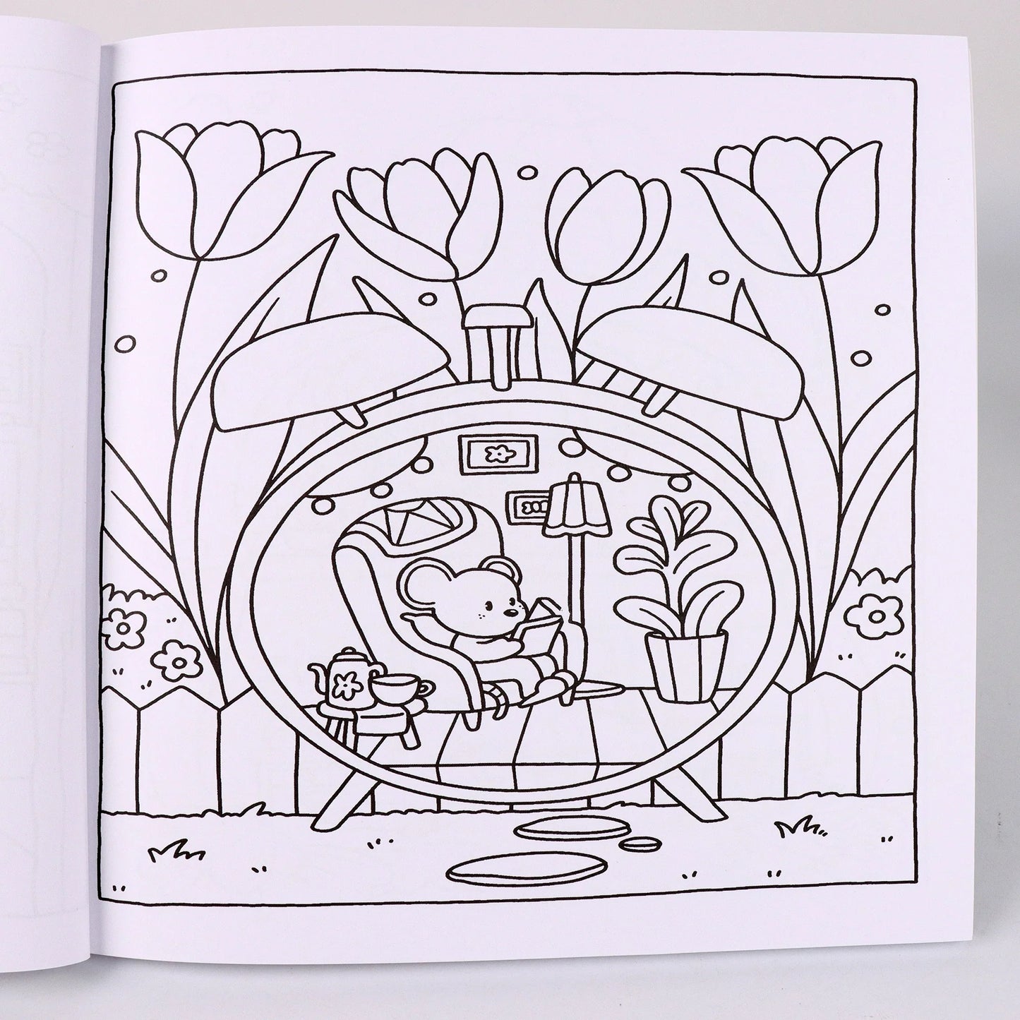 Coloring Books for Adults and Teens, Cute Puppies Cartoon Designs for Relaxation, Cozy Hygge Moment Coloring Fun