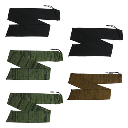 5-Pack Silicone Treated Gun Socks 55” x 3.9” – Stretch Knit Rifle Storage Covers for Hunting & Shooting Protection Sleeves