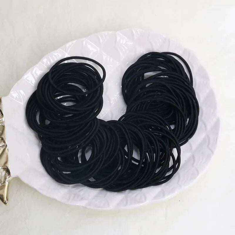 100PCS Hair Ties Elastic Rubber Bands - Thin Ponytail Scrunchies for Women & Men, Hair Accessories