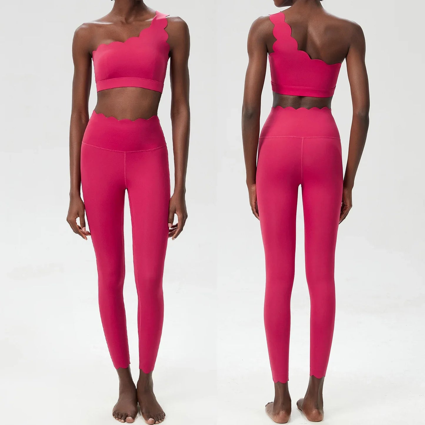 2PCS Women’s Seamless Yoga & Fitness Set – Sports Bra with Leggings & Gym Shorts Workout Outfit