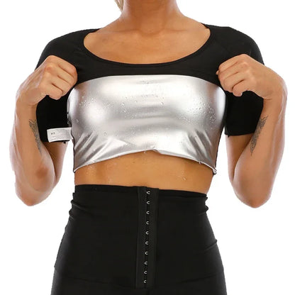 Vensslim Women’s Sauna Suit Body Shaper – Long Sleeve Sweat Slimming Waist Trainer Corset Workout Tummy Control Top