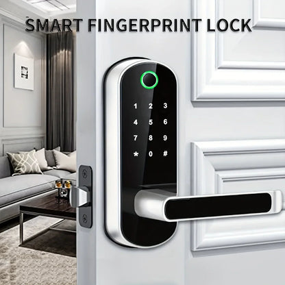 Smart Fingerprint Door Lock – Keyless WIFI Digital Touchscreen, App Remote Control, NFC, IP67 Waterproof, Includes 2 IC Cards