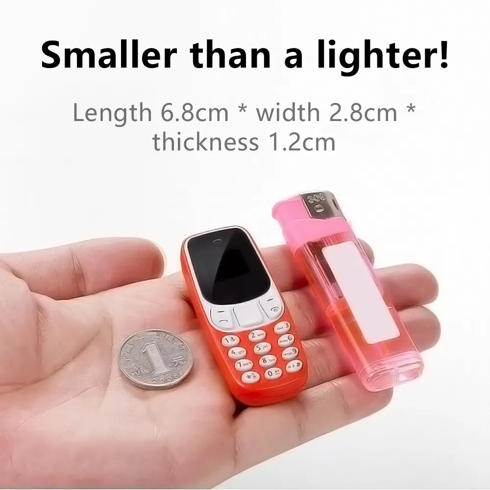 SERVO Small Mobile Phone: Bluetooth Dialer, Magic Voice, Low Radiation, Call Recording - Unlocked GSM Mini Cellphone with 2/3 SIM Support