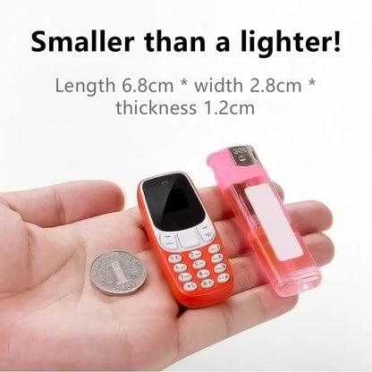 SERVO Small Mobile Phone: Bluetooth Dialer, Magic Voice, Low Radiation, Call Recording - Unlocked GSM Mini Cellphone with 2/3 SIM Support