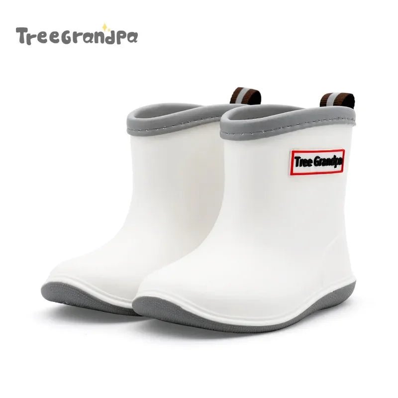 Kids Rain Boots – Waterproof PVC Anti-Slip Mid-Calf Shoes for Boys & Girls