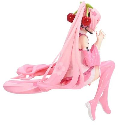 Hatsune Miku Anime Figure – Pink Dress PVC Action Model, Cherry Blossom Collectible Toy & Gift