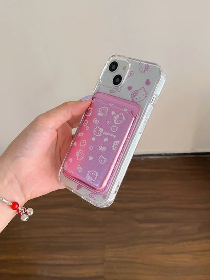 Hello Kitty MagSafe Wallet Case for iPhone 12–16 Pro Max – Cute Sanrio Magnetic Holder with Wireless Charging & Hard Cover