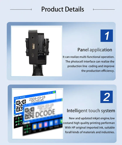 DCODE 1755PLUS Portable Handheld Inkjet Printer – 12.7mm Text, QR, Barcode, Logo & Date Printing Machine