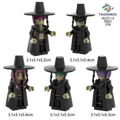 Demon Hunters SAJA K-Pop 5-Piece Building Block Figure Set – Male Group Collectible Toy