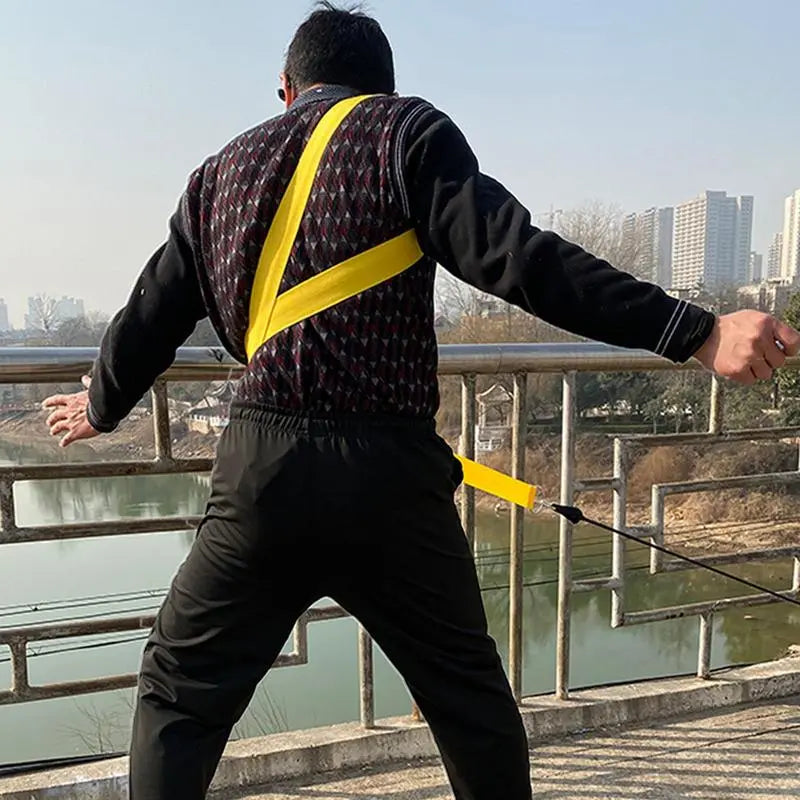 Elastic Nylon Golf Swing Turn Training Belt - Tennis and Baseball Swivel Trainer for Outdoor Self-study Exercise