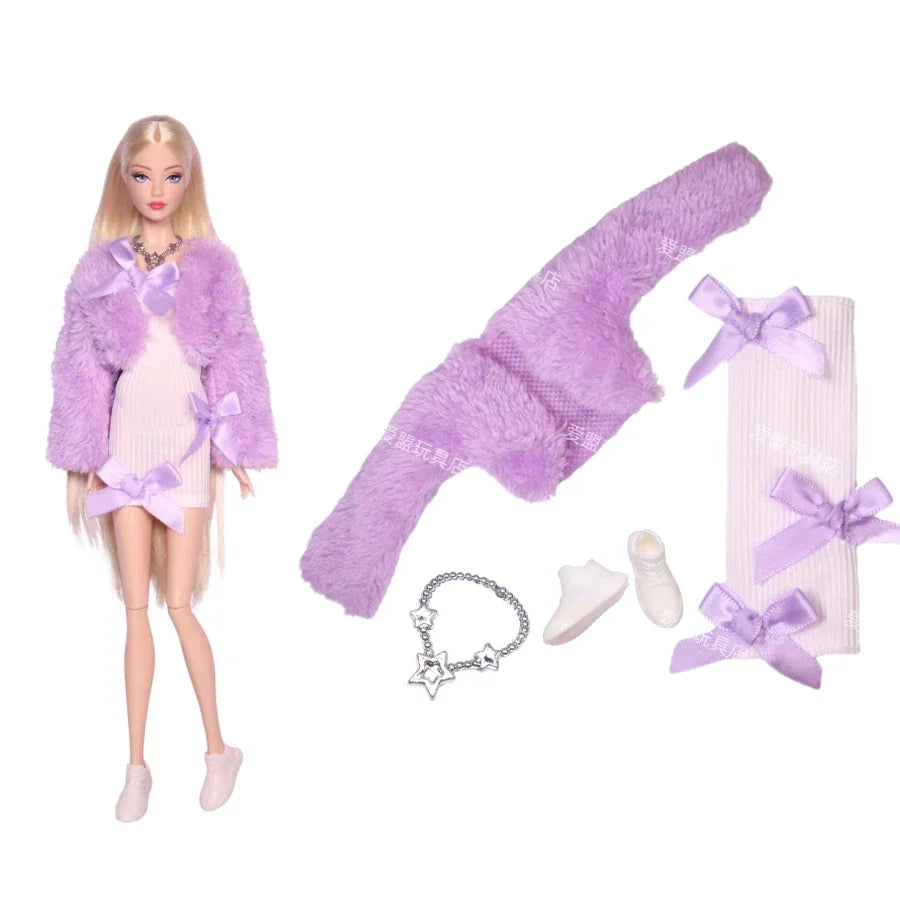 Doll Clothes for 30cm Barbie – Skirt, Outerwear, Pants & Shoes Accessories