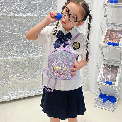 Kids Sequin Cartoon Mouse Backpack - Cute Princess Bag for Girls & Kindergarten