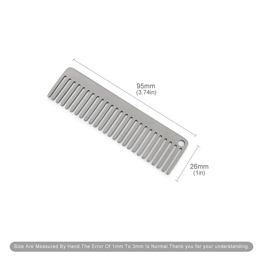 Small Titanium Alloy Portable Comb – Outdoor Camping Keychain Tool & Accessories