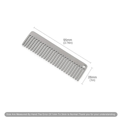 Small Titanium Alloy Portable Comb – Outdoor Camping Keychain Tool & Accessories