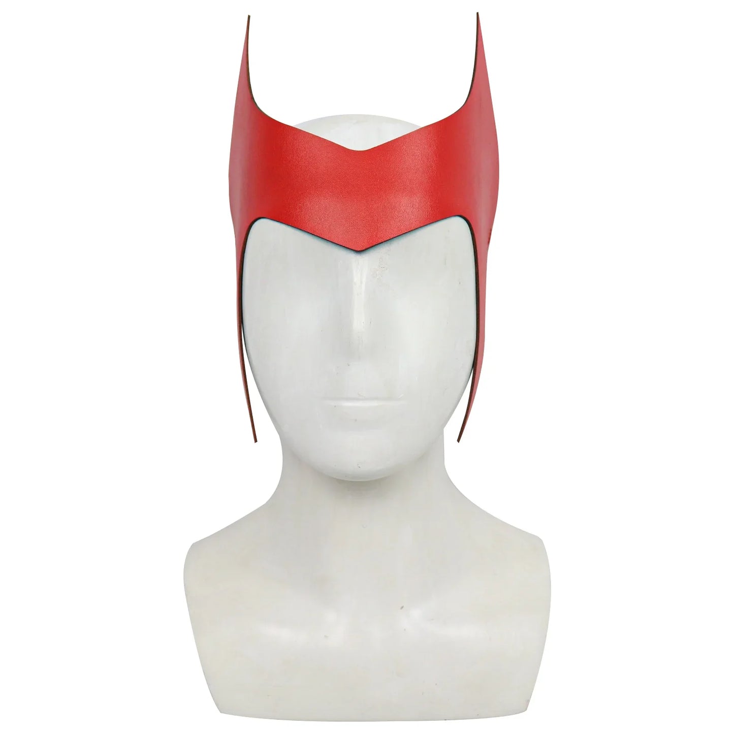 Scarlet Witch Cosplay Headband & Mask — Leather Face Cover for Adult Halloween, Superhero Costume & Party Props