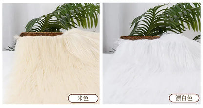 25x45cm Long Hair Faux Fur Fabric — DIY Animal Suit, Doll Hair, Beard Craft Material for Patchwork, Garment Sewing Accessories
