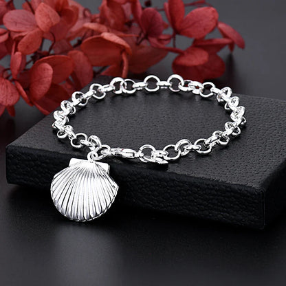 Hot Sale 925 Sterling Silver Solid Chain Bracelet — Charm Fashion Jewelry for Women & Men, Party, Wedding Gift