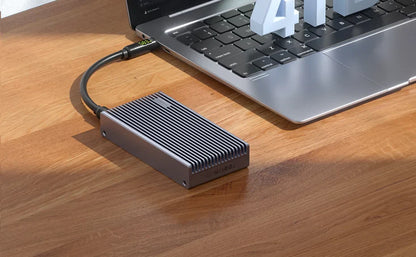 Hagibis 40Gbps USB4 M.2 NVMe SSD Enclosure – LED Display with USB4 Cable for Thunderbolt 4/3 & USB 3.2/3.1/3.0 B+M M-Key SSD Case