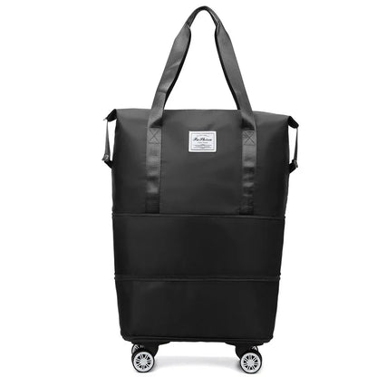Oxford Cloth Large Travel Bag — Dry & Wet Separation, Detachable Universal Wheel Luggage