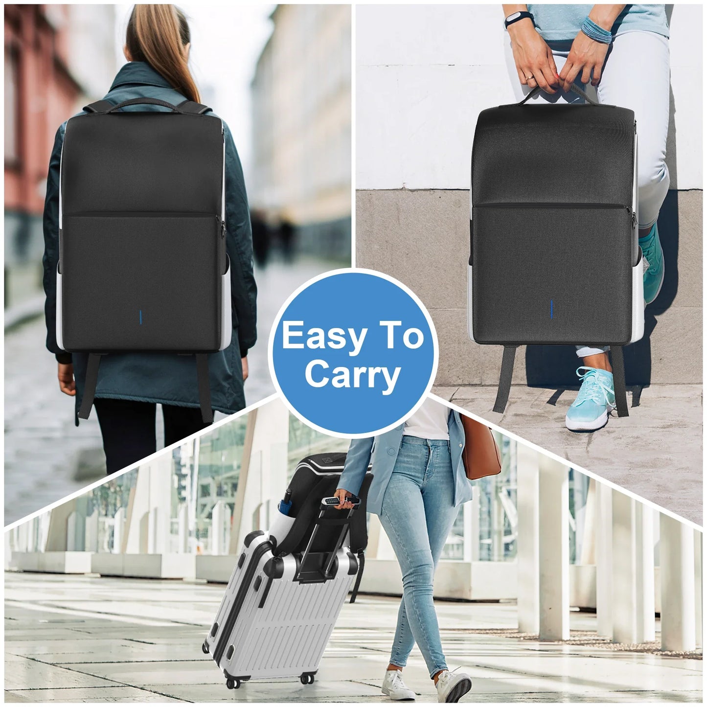 PS5 Backpack Carrying Case – Full Protection Travel Bag for PS5/Slim/Pro Console, Large Capacity Storage Bag Compatible with PS Portal