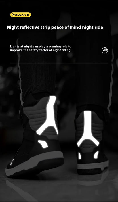 Motorcycle Riding Shoes - Breathable High-Cut, Anti-Fall, Anti-Slip Knight Boots, Parkour Shoes, All-Season Casual Motorcycle Boots