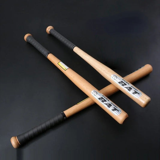 Solid Ash & Locust Wood Baseball Bat – 54/64/74/84cm Hardwood Bat for Baseball, Softball & Family Defense