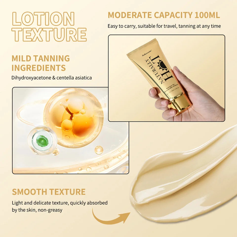 AG Hot Tanning Cream — Long-Lasting Bronzer for Smooth, Non-Sticky Skin, Suitable for All Skin Types