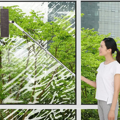 Extendable Telescopic Window Cleaning Mop & Glass Wiper Brush with Long Handle for Household Use