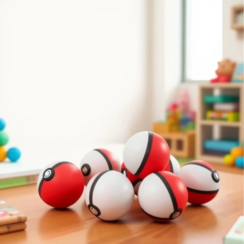 Pokemon Poke Ball Squeeze Toy — Soft, Bouncy & Durable Pet Toy for Cats and Dogs
