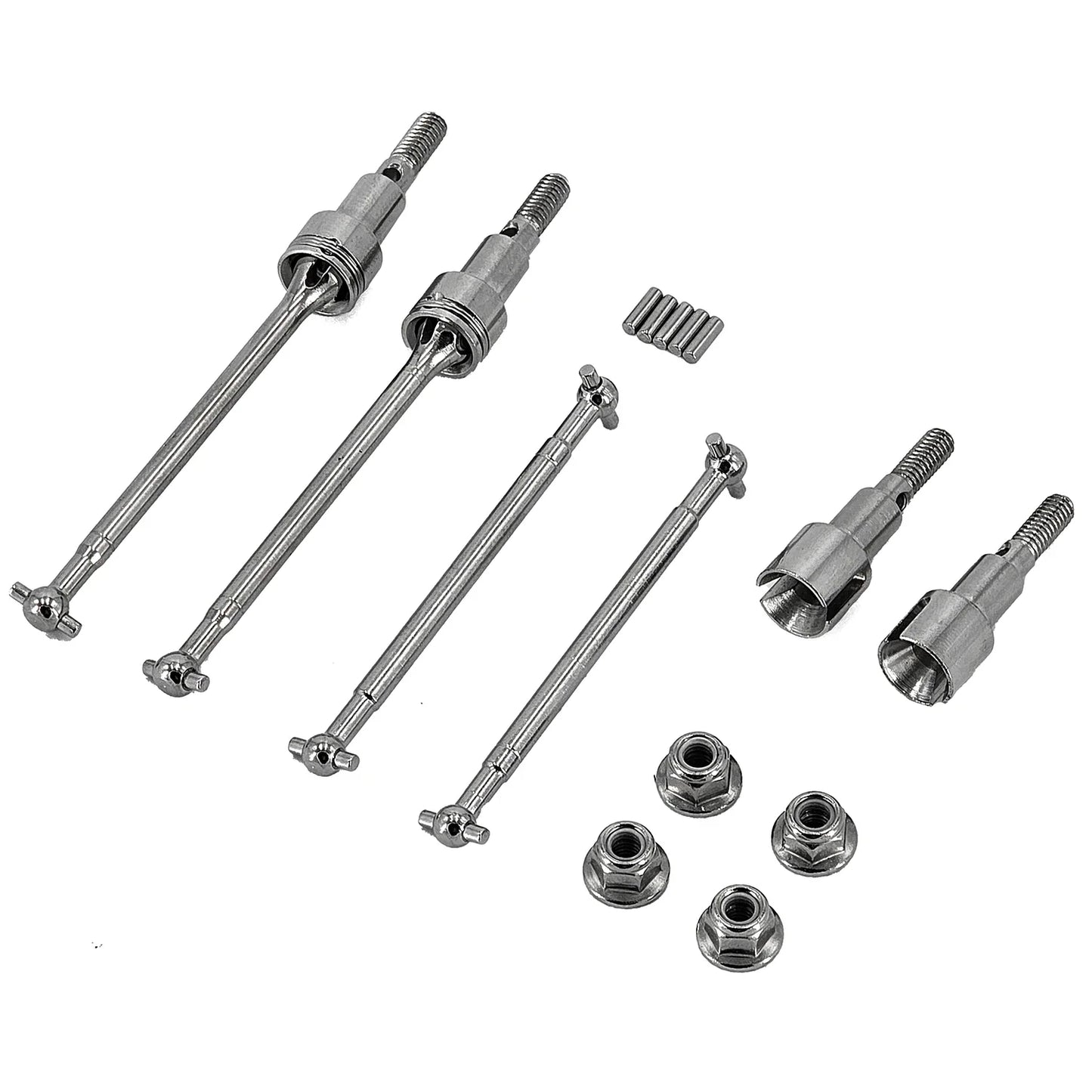 Upgraded Metal Suspension & Aluminum Parts Kit – Front & Rear Wheel Hubs, Bearings & Steering Rod for SCY16101/16102Pro/16104/SG116/Q130 RC Cars