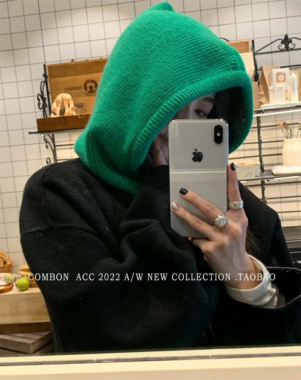 Knitted Hooded Balaclava Hats for Women – Korean Style Winter Outdoor Warmer, Drawstring Neck Collar Beanie Cap