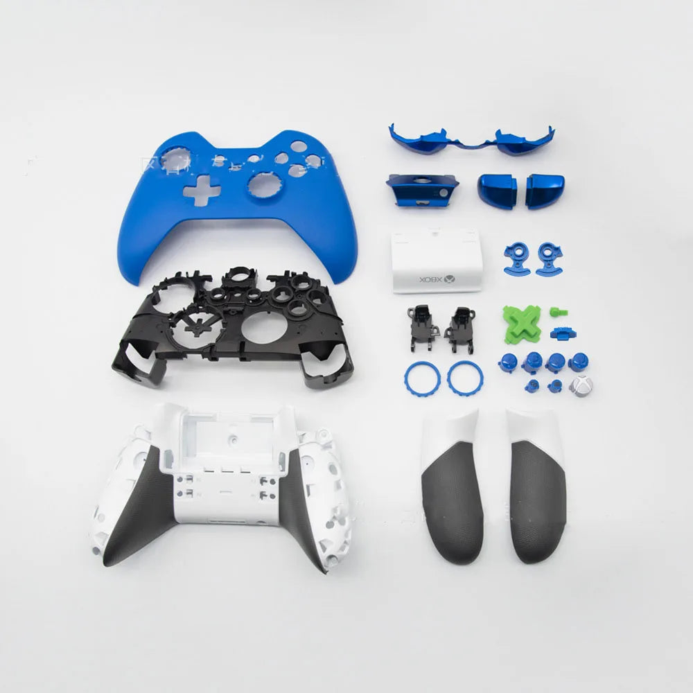 Xbox One Elite Controller 1st Gen Full Housing Shell Replacement Kit – Faceplate, Buttons & Rear Grip Hard Case Set