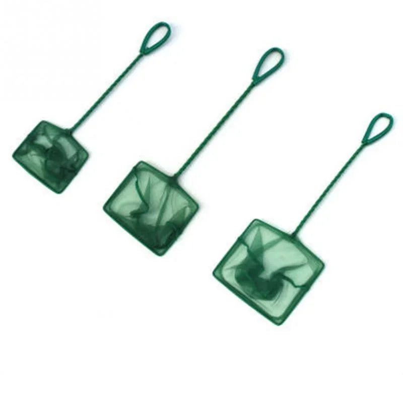 Long Handle Square Aquarium Fishing Net – Landing Net for Fish, Floating Objects, Crab, and Fishing Rod Dryer