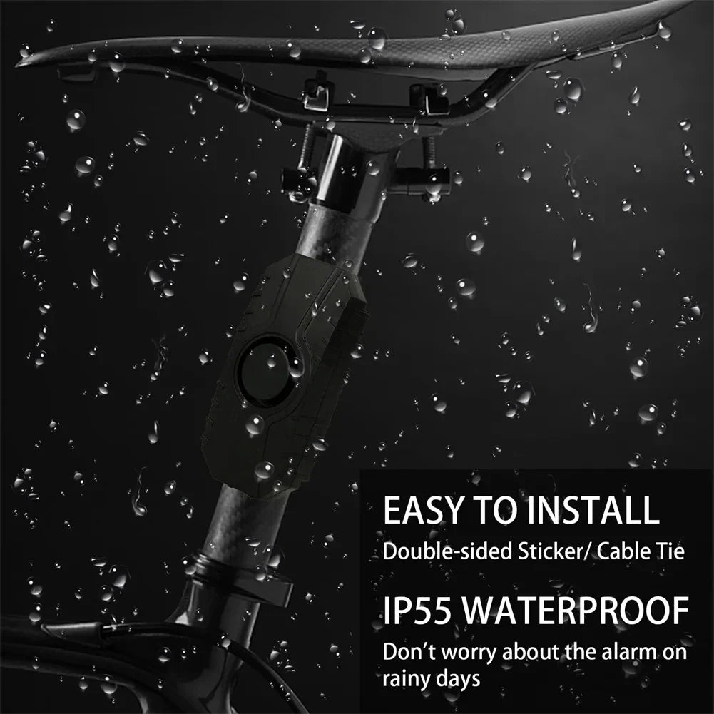Waterproof Bike and Motorcycle Alarm - USB Chargeable, Electric Bicycle Security with Anti-Loss Wireless Remote Control and Vibration Detector
