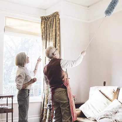 280cm Extendable Microfiber Duster — Telescopic Dust Cleaner Brush for Mites, Gaps & Home Cleaning