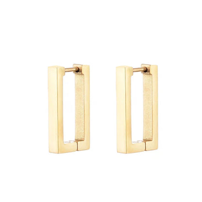 Classic Stainless Steel Hoop Earrings - Heart, Star, Oval & Geometric Punk Hip Hop Jewelry for Women & Men